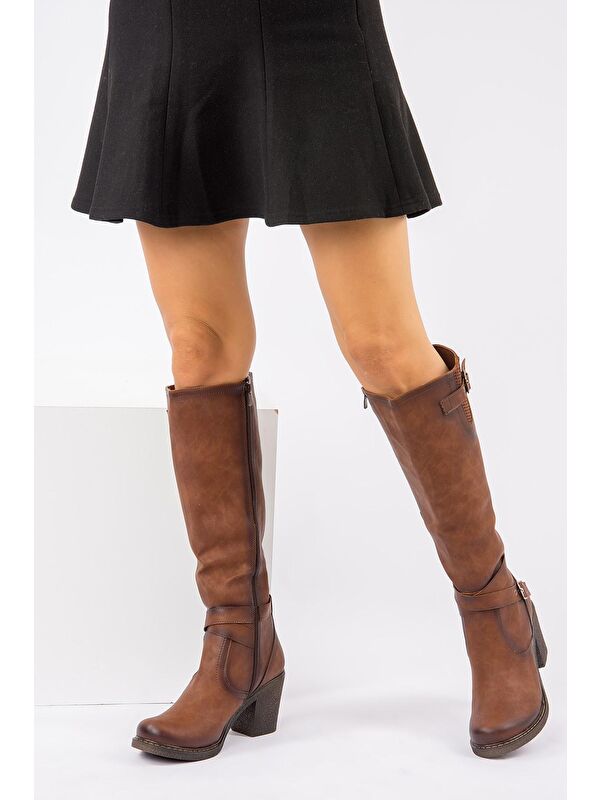 C674250109 Taba Kadın Çizme - Görsel 3