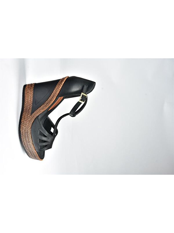 K674072509 Siyah Dolgu Taban Kadın Ayakkabı - Görsel 6