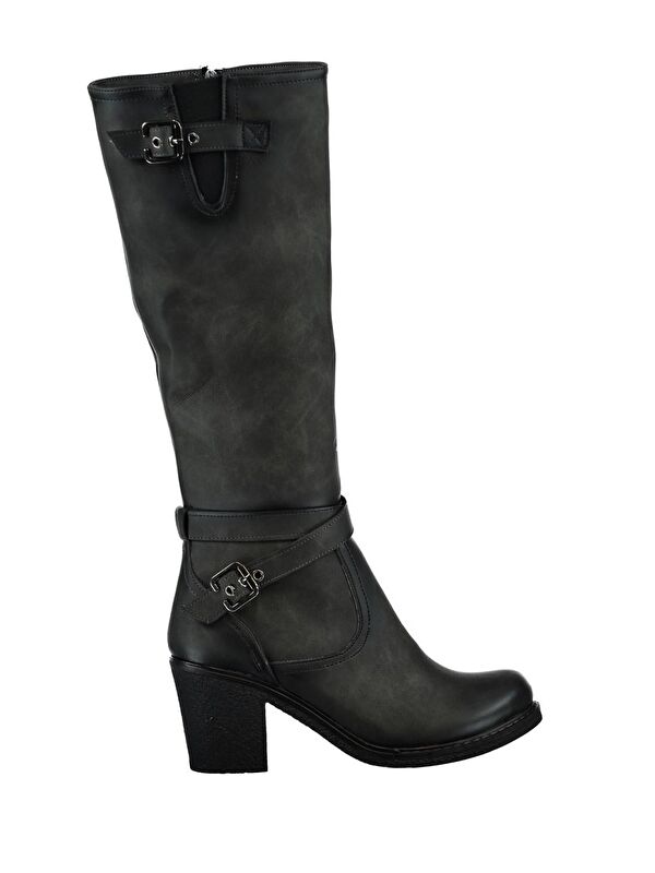 C674250109 Gri Kadın Çizme - Görsel 5