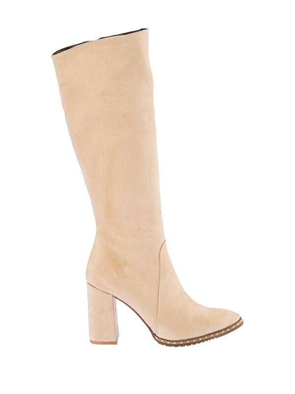 C654088502 Bej Kadın Çizme - Görsel 3