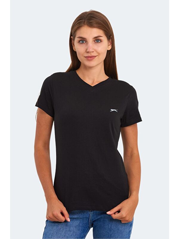 SLAZENGER KRISTEN I Kadın Tişört Siyah