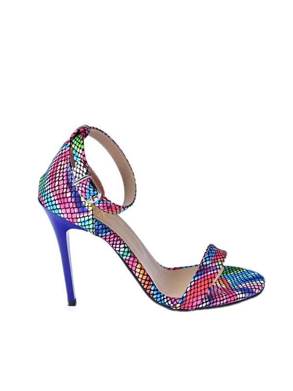 B922112607 Karışık Renkli Kadın Topuklu Ayakkabı - Görsel 5