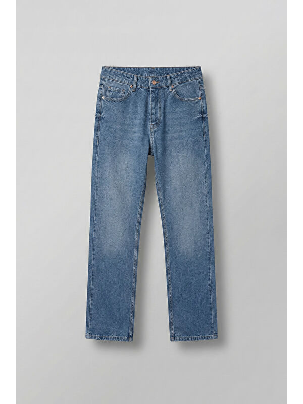 Abluka Online Erkek Baggy Fit Jean Mavi