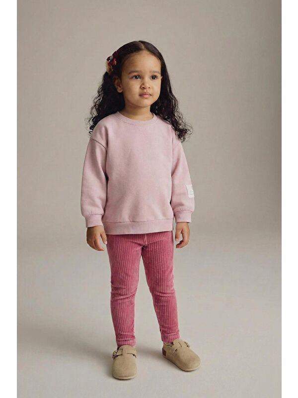 CİGİT Sweatshirt Takım 2-10 Yaş Pudra Pembe