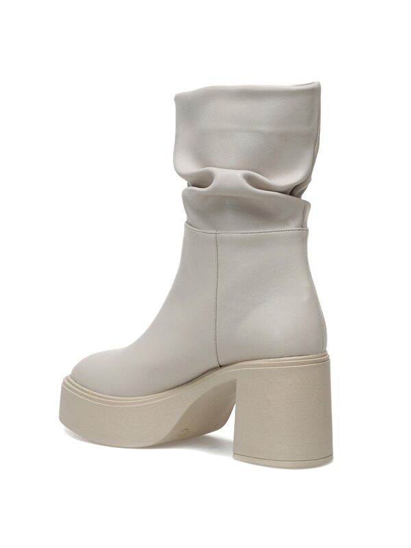 MELA 2PR Bej Kadın Topuklu Çizme - Görsel 4