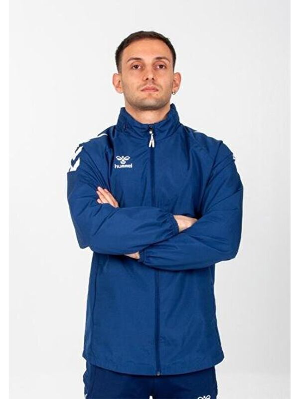 Hummel Line Erkek Lacivert Dik Yaka Fermuarlı Sweatshirt