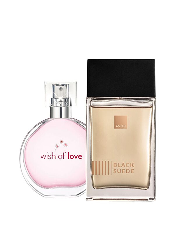 AVON Black Suede Erkek Parfüm ve Wish Of Love Kadın Parfüm Paketi