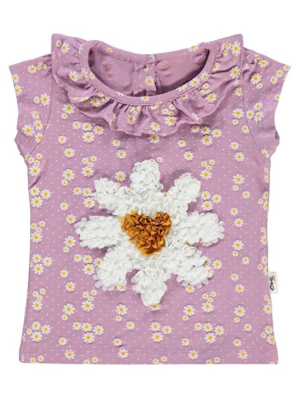 Civil Baby Papatya 6-18 Ay Tişört - Lila 6-9 Ay