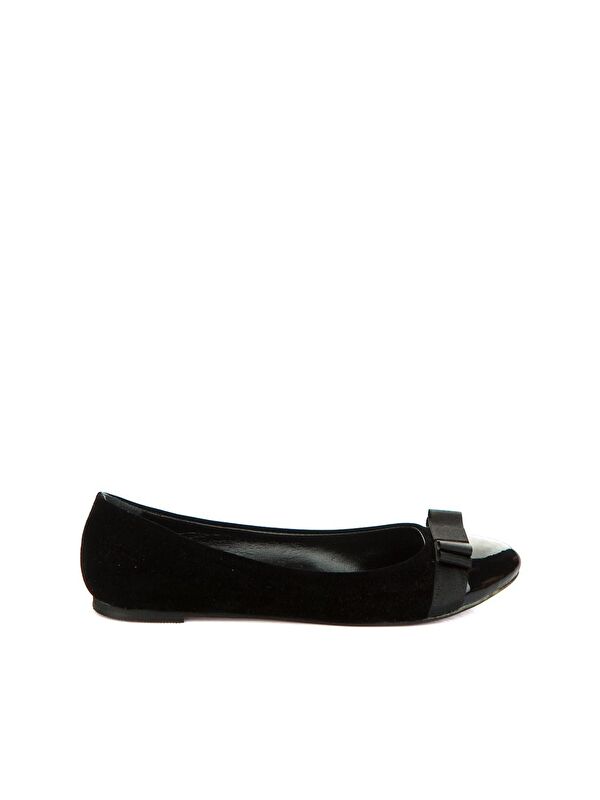 Fox Shoes Siyah Kadın Babet 8726019502