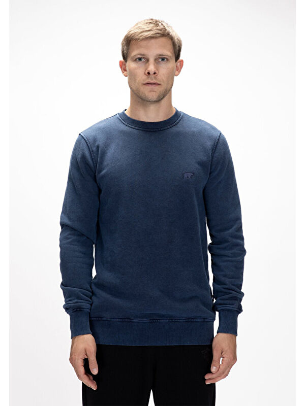 Bad Bear Dab Erkek Lacivert Bisiklet Yaka Sweatshirt