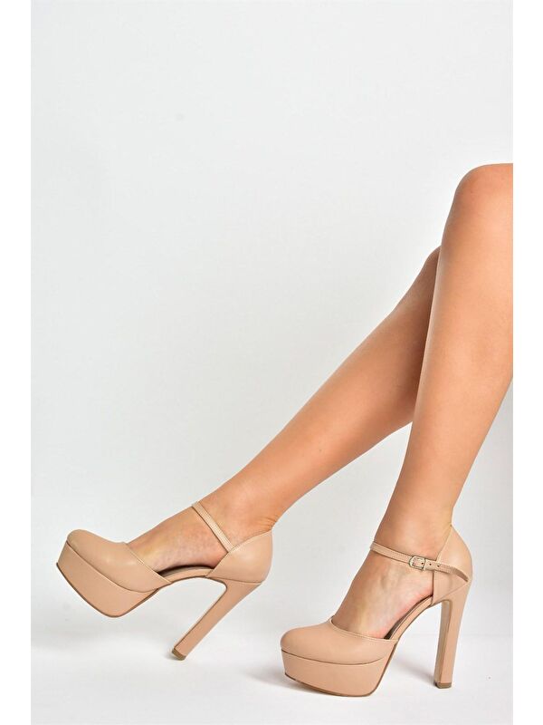 Ten Platform Kalın Yüksek Topuklu Kadın Ayakkabı M246002109 - Görsel 3