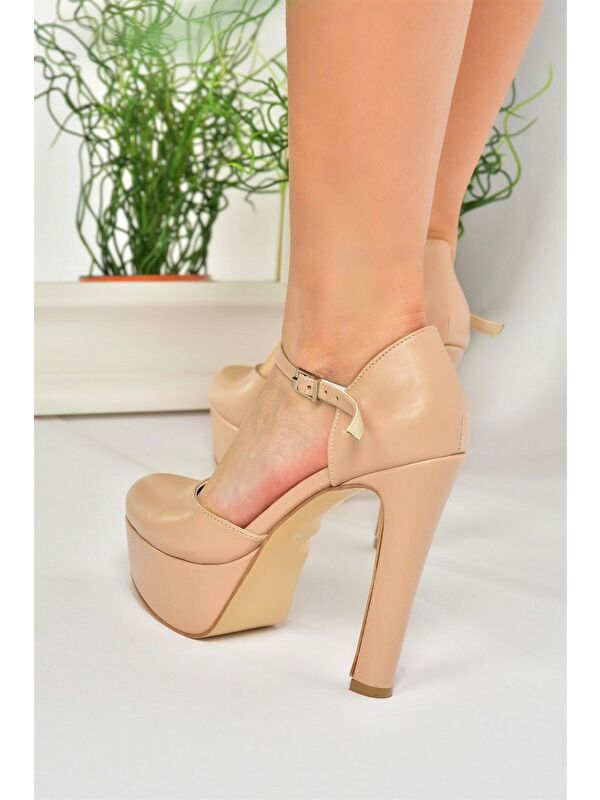 Ten Platform Kalın Yüksek Topuklu Kadın Ayakkabı M246002109 - Görsel 5