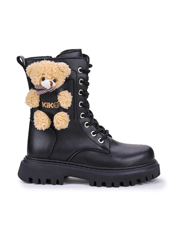 450 Ayıcıklı Fermuarlı Kız Çocuk Günlük Bot Ayakkabı - Görsel 5