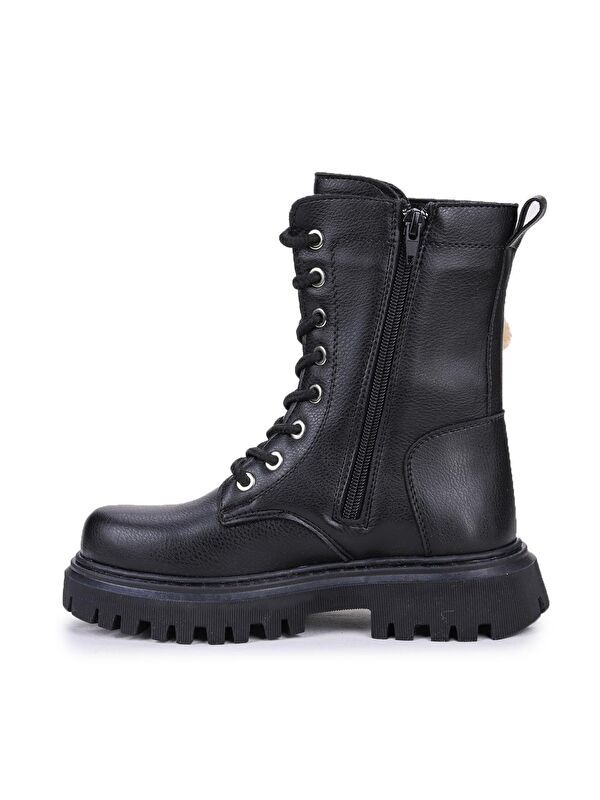 450 Ayıcıklı Fermuarlı Kız Çocuk Günlük Bot Ayakkabı - Görsel 6