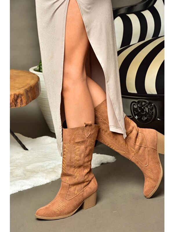 R9739340 Taba Kadın Çizme - Görsel 3