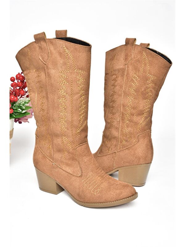 R9739340 Taba Kadın Çizme - Görsel 4