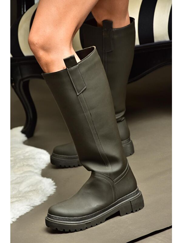 R9732011 Füme Kadın Çizme - Görsel 3