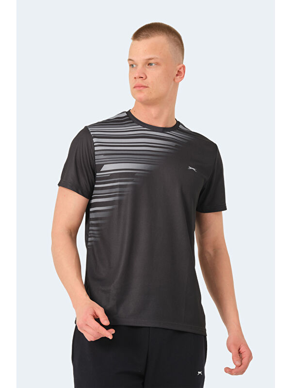 SLAZENGER RAveN Erkek Tişört Siyah