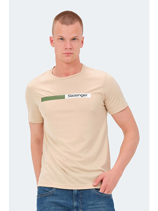 SLAZENGER NELS Erkek Tişört Bej