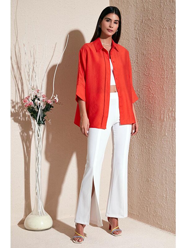 Lela Truvakar Kol Oversize Gömlek 514344010 L