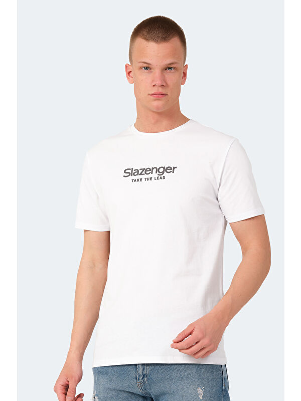 SLAZENGER Bisiklet Yaka Kısa Kollu Baskılı Erkek Tişört
