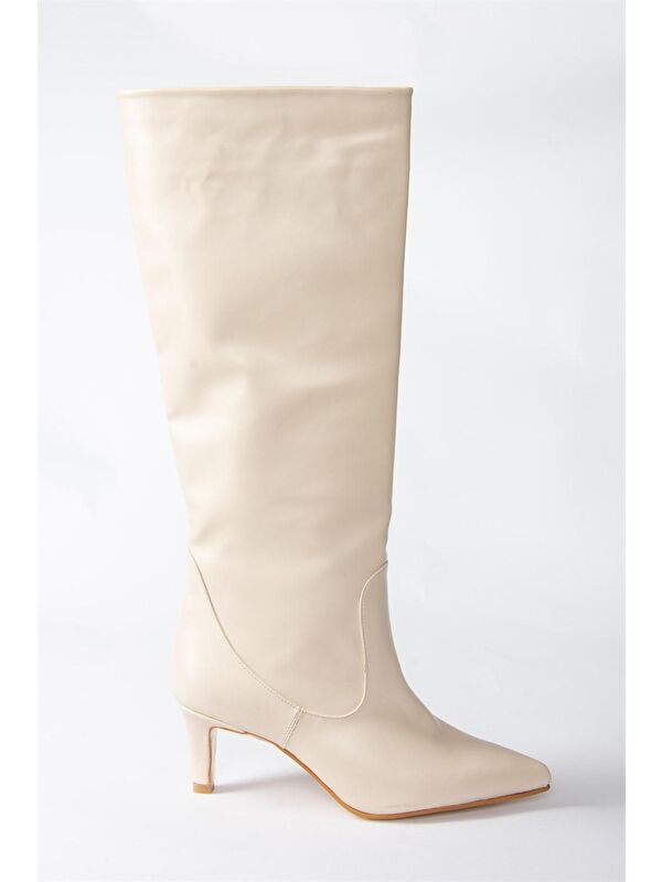 L8828704 Bej Kadın Çizme - Görsel 5