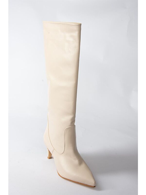 L8828704 Bej Kadın Çizme - Görsel 6