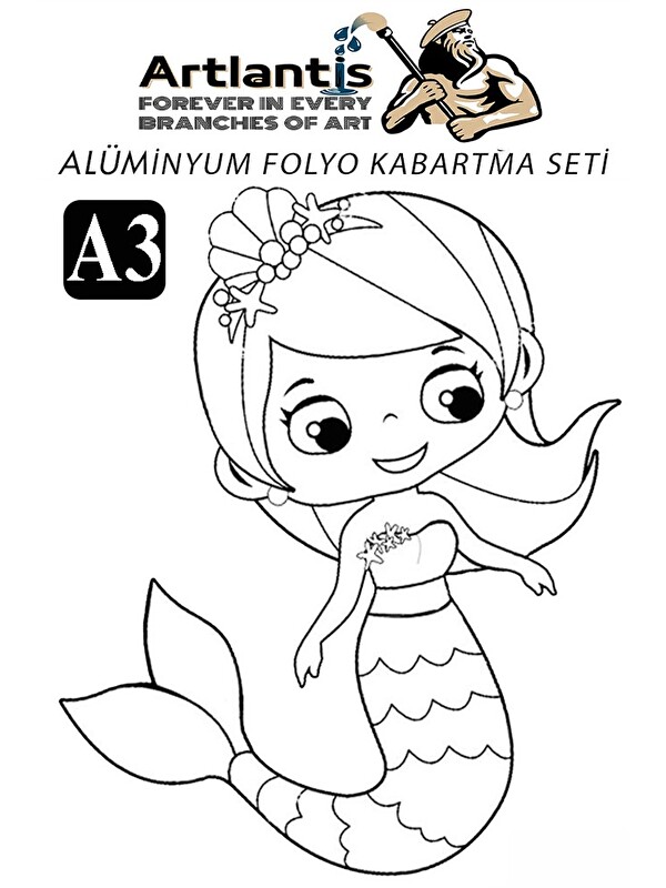 Artlantis Alüminyum Folyo Kabartma Seti A3 30x40 cm 1 Paket Aliminyum Folyo Seti Kabartma Seti Sanatsal Hobi