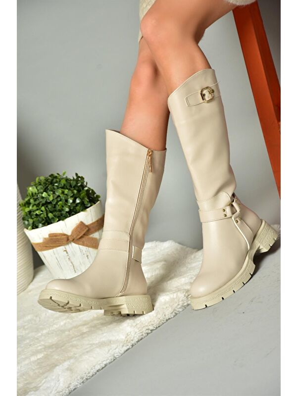 R5182963 Bej Kadın Çizme - Görsel 7