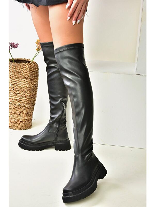 N4040020 Siyah Kadın Çizme - Görsel 3