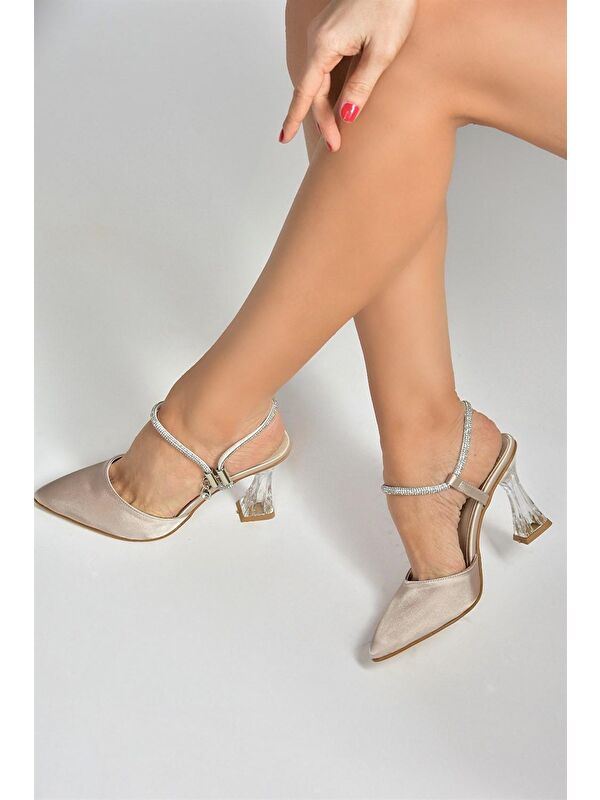 Ten Saten Kumaş Kadın Abiye Topuklu Ayakkabı M246066904 - Görsel 5