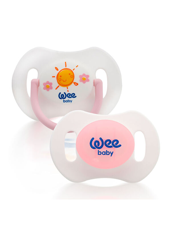 WEE BABY 2'li Gece Gündüz Emzik No:2 (Saklama Kabı Hediyeli) - PEMBE