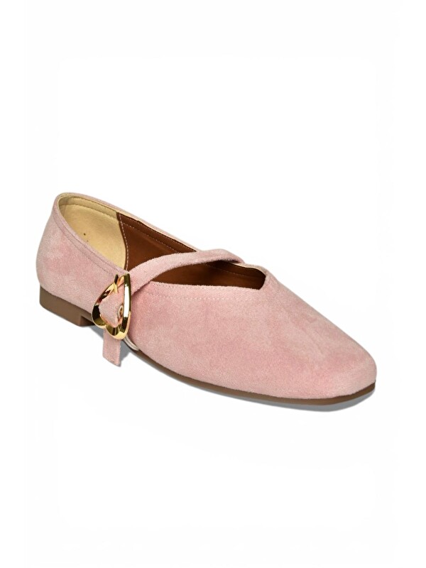 Fox Shoes Pudra Kadın Babet Y726632602