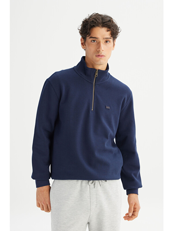 Lee Regular Fit Yarım Fermuarlı Sweatshirt
