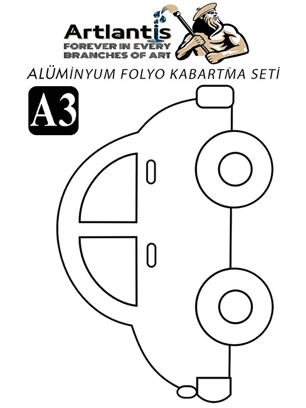 Artlantis Alüminyum Folyo Kabartma Seti A3 30x40 cm 1 Paket Aliminyum Folyo Seti Kabartma Seti Sanatsal Hobi