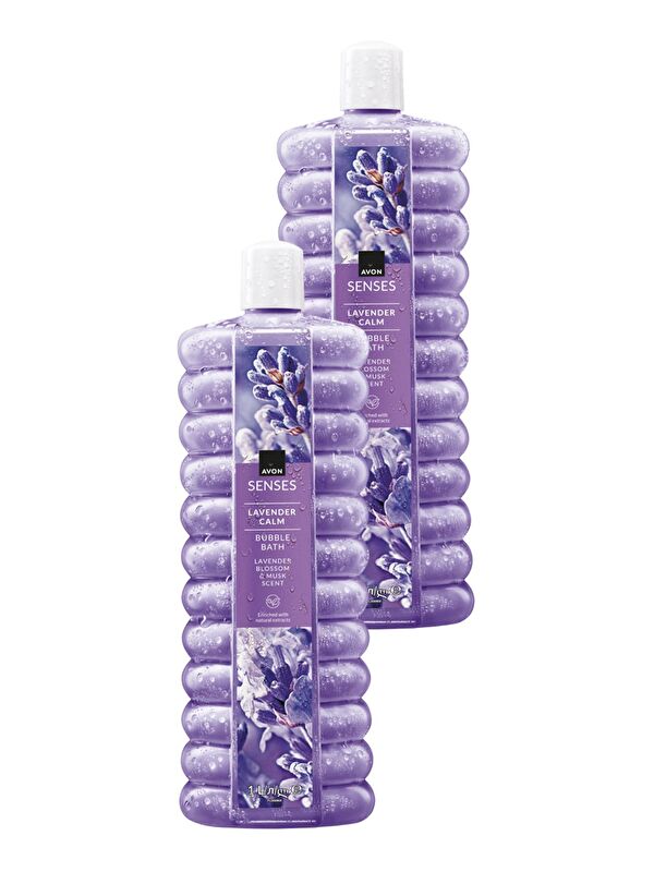 AVON Senses Lavender Calm Lavanta Kokulu Banyo Köpüğü 1 Lt. İkili Set