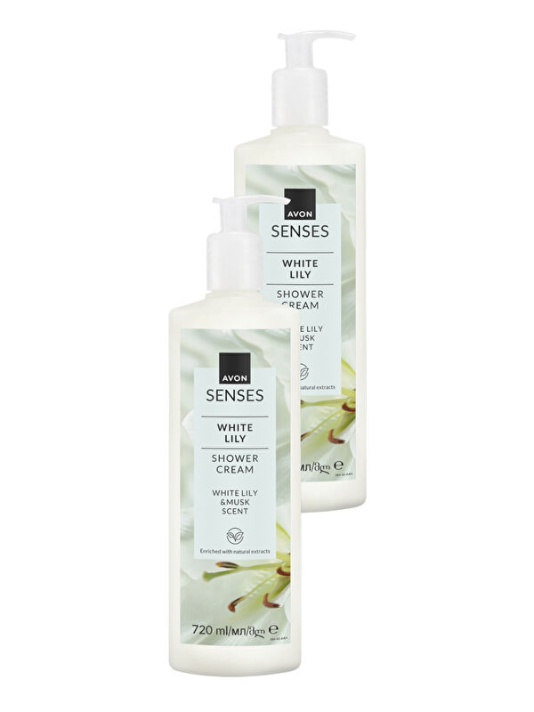 AVON Senses White Lily Beyaz Zambak Kokulu Duş Jeli 720 Ml. İkili Set