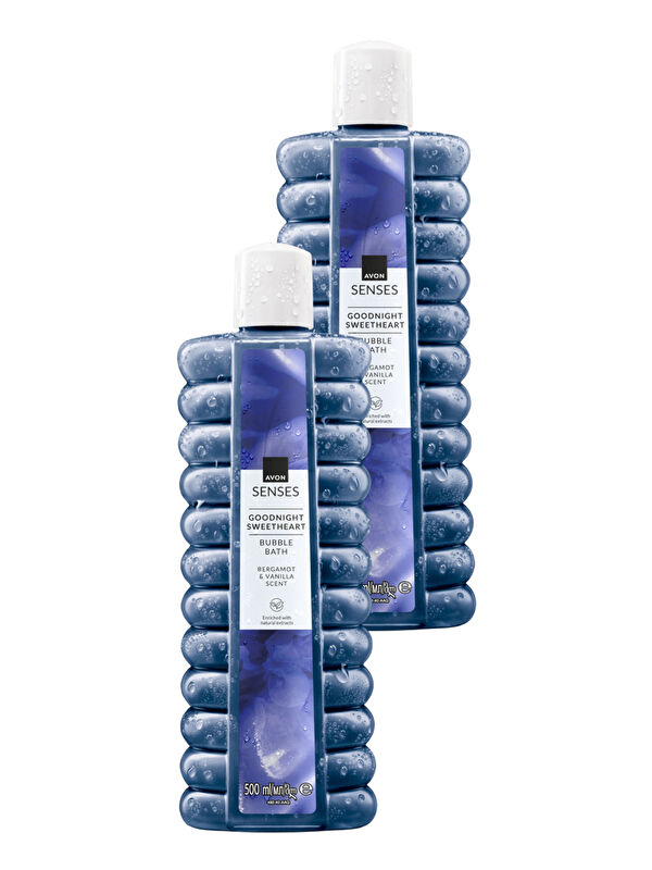 AVON Senses Goodnight Sweetheart Bergamot ve Vanilya Kokulu Banyo Köpüğü 500 Ml. İkili Set