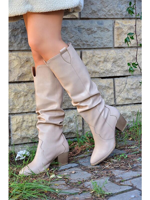 J404040109 Ten Kadın Çizme - Görsel 4