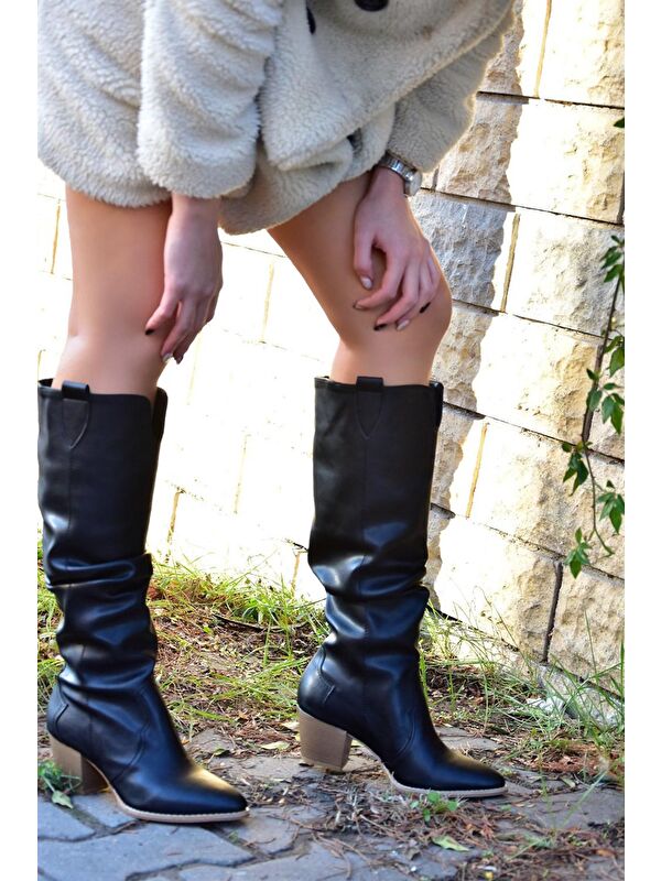 J404040109 Siyah Kadın Çizme - Görsel 4