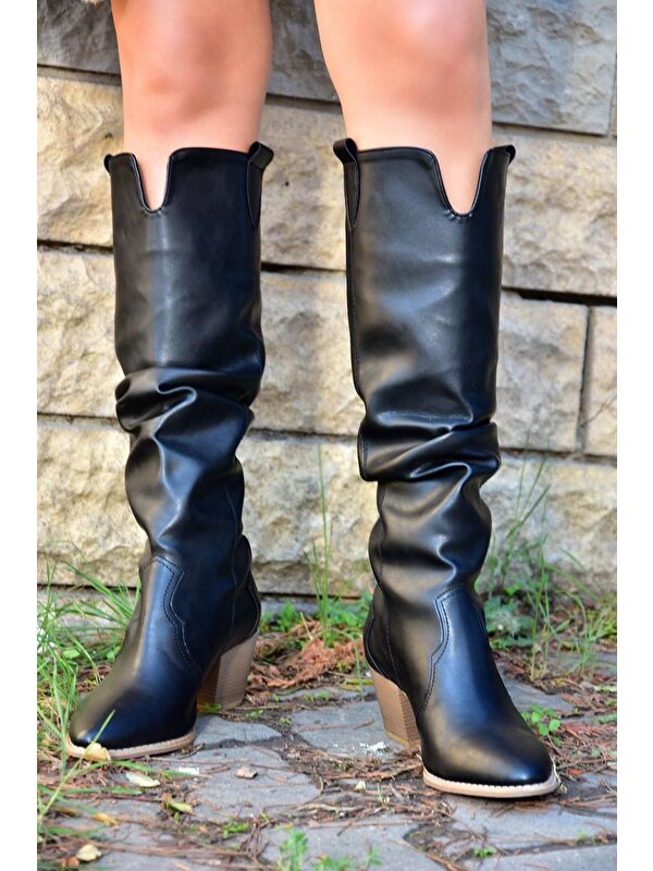 J404040109 Siyah Kadın Çizme - Görsel 5