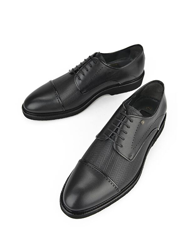 Erkek Hakiki Deri Ayakkabı 131299Z3444 Siyah - Görsel 6