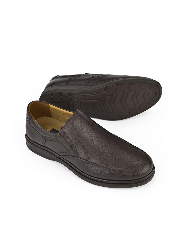 Erkek Hakiki Deri Konfor Ayakkabı 1311018Z209 Kahve - Görsel 5