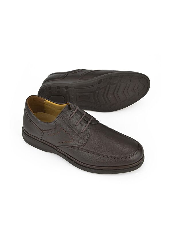 Erkek Hakiki Deri Konfor Ayakkabı 1311018ZB209 Kahve - Görsel 5