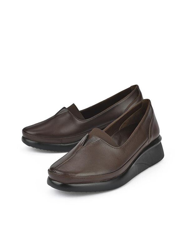 Kadın Hakiki Deri Ayakkabı 13355Z2352 Kahve - Görsel 5