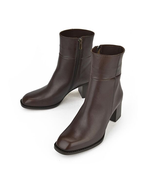 Kadın Hakiki Deri Bot 13319Z66350 Kahve - Görsel 6