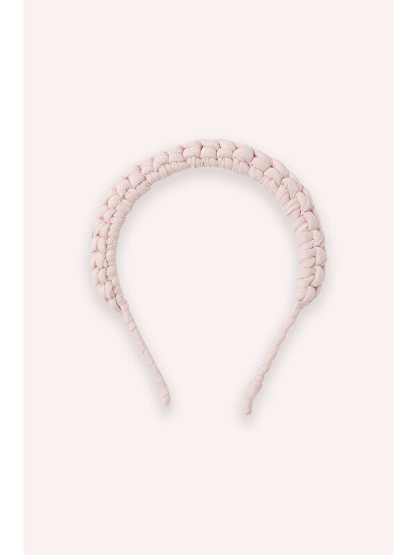 Panço Kız Çocuk Pembe Örgü Taç
