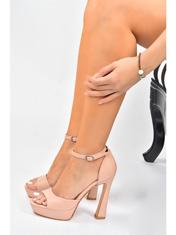 Pudra Platform Topuklu Kadın Ayakkabı K404580109 - Görsel 5