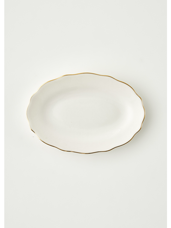 Bella Maison Victoria Porselen Sunum Tabağı Gold (25 cm)