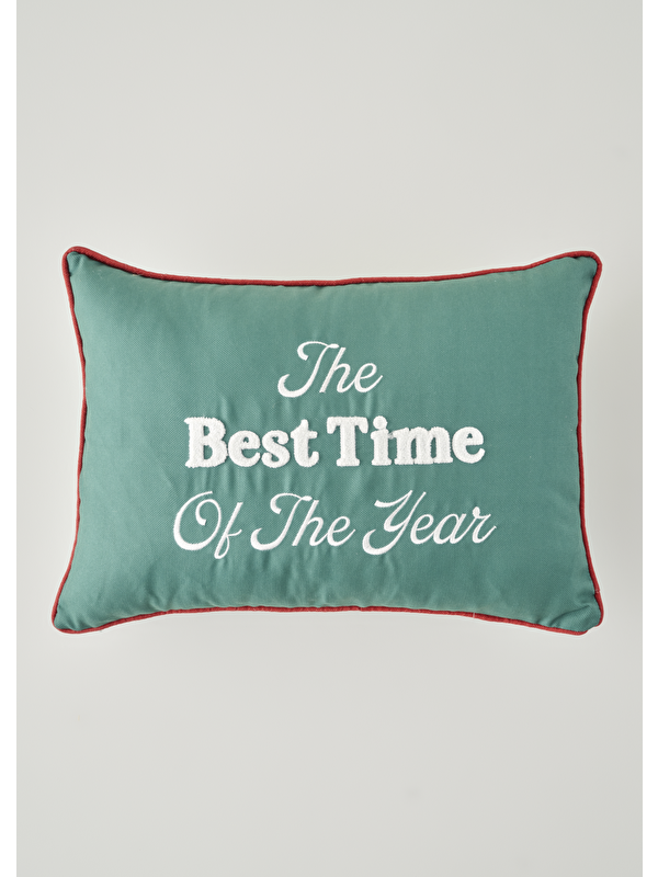 Bella Maison New Year Yılbaşı Kırlent Kılıfı Yeşil (35x50 cm)